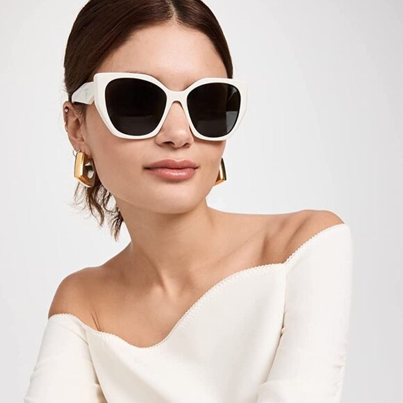 Final Price! Prada PR19ZS 1425S0 Talc/Dark Grey Sunglasses - Picture 7 of 13